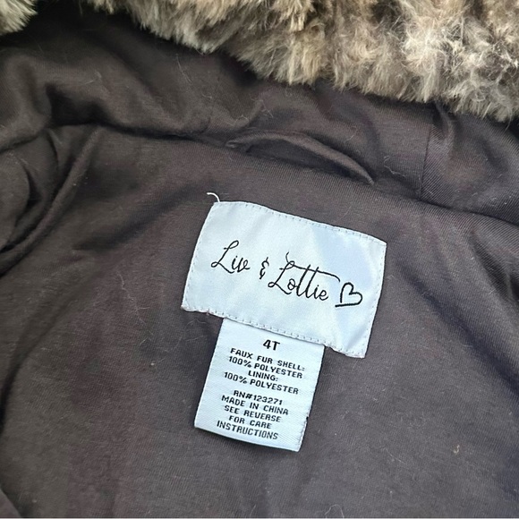 Liv & Lottie Leopard Print Faux Fur Coat - Picture 5 of 5